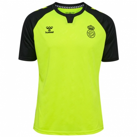 Kandiny Enfant Maillot Sergio Arribas #15 Jaune Fluo Noir Tenues Extérieur 2024/25 T-Shirt