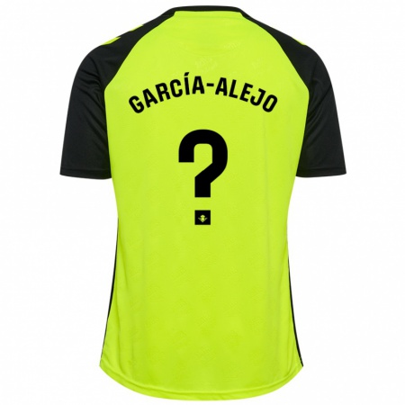 Kandiny Enfant Maillot Raúl García-Alejo #0 Jaune Fluo Noir Tenues Extérieur 2024/25 T-Shirt