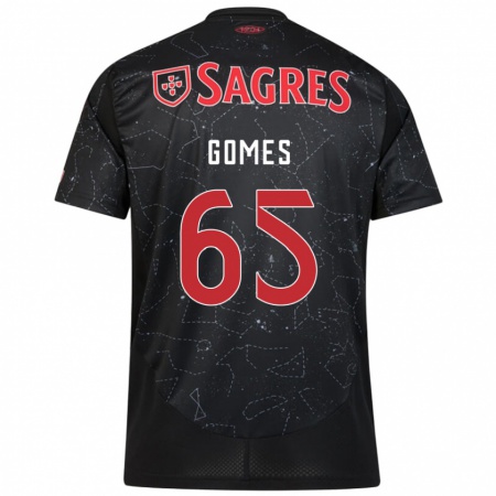 Kandiny Enfant Maillot André Gomes #65 Noir Rouge Tenues Extérieur 2024/25 T-Shirt