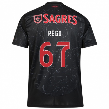 Kandiny Enfant Maillot Rodrigo Rêgo #67 Noir Rouge Tenues Extérieur 2024/25 T-Shirt