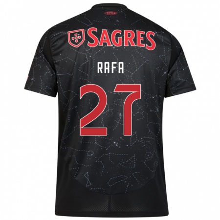 Kandiny Enfant Maillot Rafa #27 Noir Rouge Tenues Extérieur 2024/25 T-Shirt