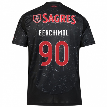 Kandiny Enfant Maillot Benchimol #90 Noir Rouge Tenues Extérieur 2024/25 T-Shirt