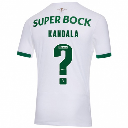 Kandiny Enfant Maillot Adair Kandala #0 Blanc Vert Tenues Extérieur 2024/25 T-Shirt