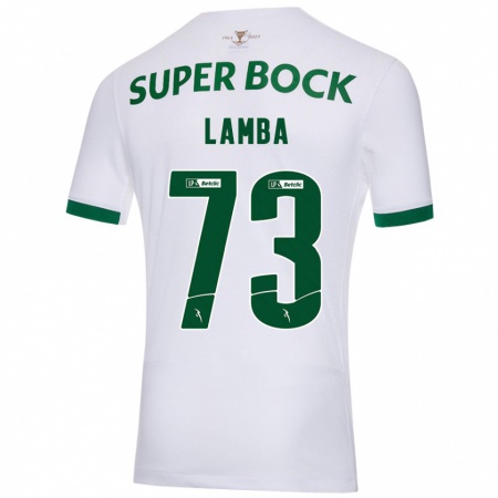 Kandiny Enfant Maillot Chico Lamba #73 Blanc Vert Tenues Extérieur 2024/25 T-Shirt