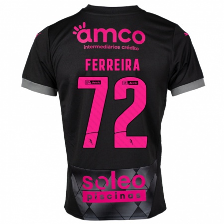 Kandiny Enfant Maillot André Ferreira #72 Noir Rose Tenues Extérieur 2024/25 T-Shirt