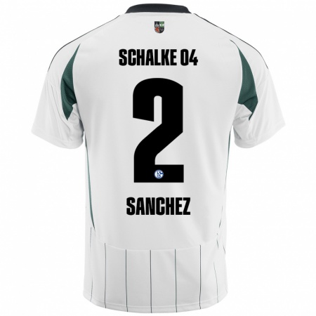 Kandiny Enfant Maillot Felipe Sánchez #2 Blanc Vert Tenues Extérieur 2024/25 T-Shirt