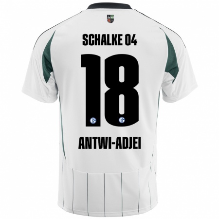 Kandiny Enfant Maillot Christopher Antwi-Adjei #18 Blanc Vert Tenues Extérieur 2024/25 T-Shirt