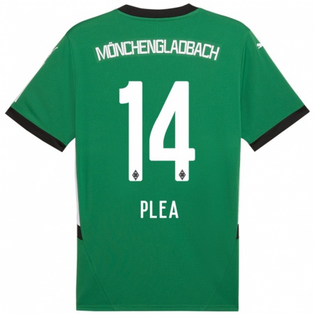 Kandiny Enfant Maillot Alassane Plea #14 Vert Blanc Tenues Extérieur 2024/25 T-Shirt