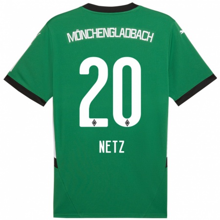 Kandiny Enfant Maillot Luca Netz #20 Vert Blanc Tenues Extérieur 2024/25 T-Shirt