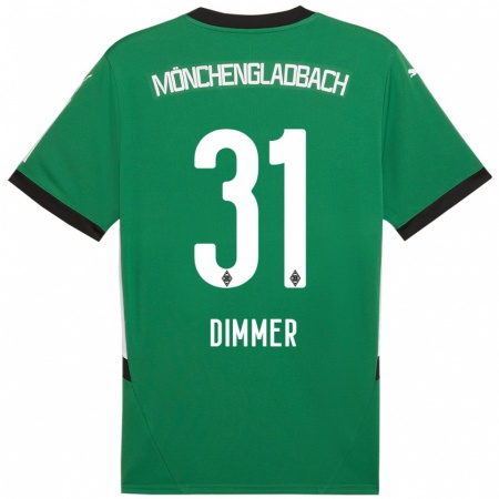 Kandiny Enfant Maillot Florian Dimmer #31 Vert Blanc Tenues Extérieur 2024/25 T-Shirt