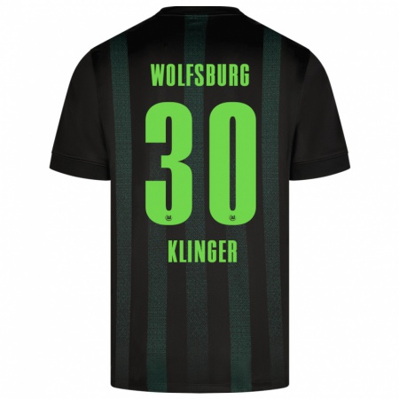 Kandiny Enfant Maillot Niklas Klinger #30 Vert Foncé Tenues Extérieur 2024/25 T-Shirt