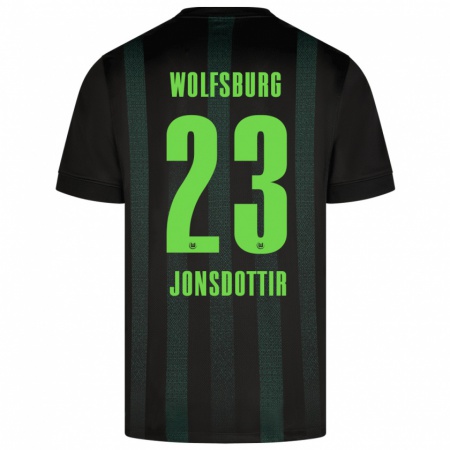 Kandiny Enfant Maillot Sveindís Jane Jónsdóttir #23 Vert Foncé Tenues Extérieur 2024/25 T-Shirt