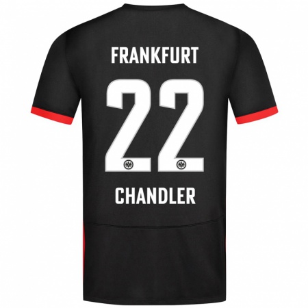 Kandiny Enfant Maillot Timothy Chandler #22 Noir Tenues Extérieur 2024/25 T-Shirt