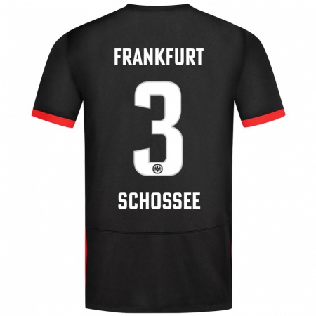 Kandiny Enfant Maillot Maurice Schossee #3 Noir Tenues Extérieur 2024/25 T-Shirt