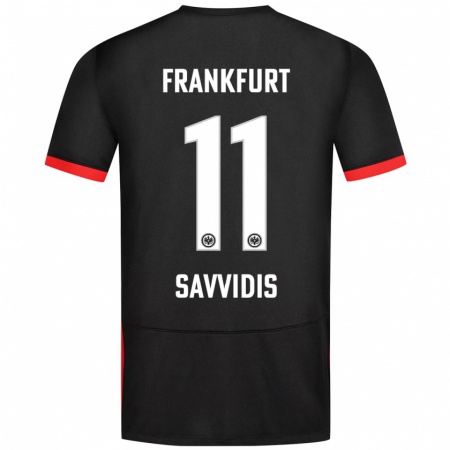 Kandiny Enfant Maillot Rafail Savvidis #11 Noir Tenues Extérieur 2024/25 T-Shirt