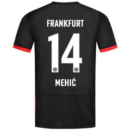 Kandiny Enfant Maillot Liam Mehić #14 Noir Tenues Extérieur 2024/25 T-Shirt