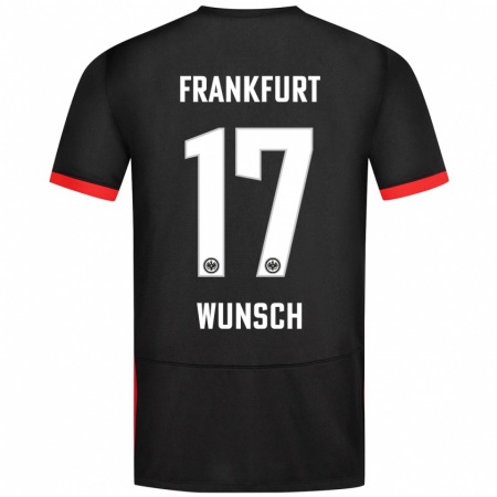 Kandiny Enfant Maillot Paul Wünsch #17 Noir Tenues Extérieur 2024/25 T-Shirt