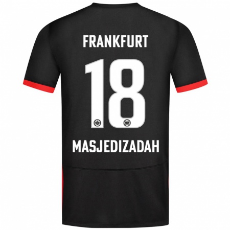 Kandiny Enfant Maillot Abolfazl Masjedizadah #18 Noir Tenues Extérieur 2024/25 T-Shirt