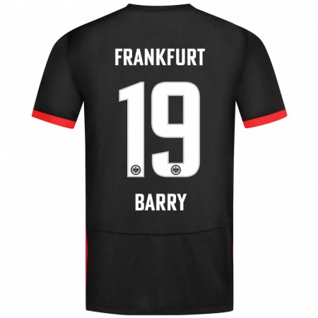 Kandiny Enfant Maillot Jasha Barry #19 Noir Tenues Extérieur 2024/25 T-Shirt