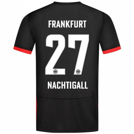 Kandiny Enfant Maillot Sophie Nachtigall #27 Noir Tenues Extérieur 2024/25 T-Shirt