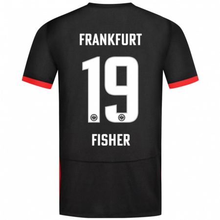 Kandiny Enfant Maillot Ben-Luca Fisher #19 Noir Tenues Extérieur 2024/25 T-Shirt