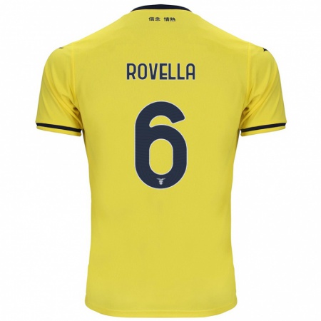 Kandiny Enfant Maillot Nicolò Rovella #6 Jaune Tenues Extérieur 2024/25 T-Shirt