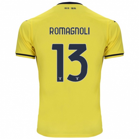 Kandiny Enfant Maillot Alessio Romagnoli #13 Jaune Tenues Extérieur 2024/25 T-Shirt