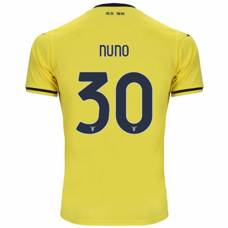 Kandiny Enfant Maillot Nuno Tavares #30 Jaune Tenues Extérieur 2024/25 T-Shirt