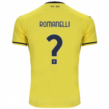 Kandiny Enfant Maillot Nicolas Romanelli #0 Jaune Tenues Extérieur 2024/25 T-Shirt