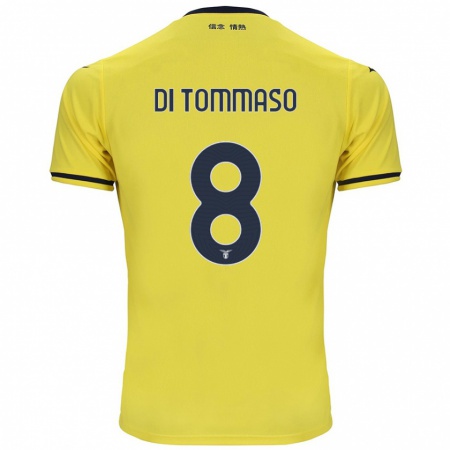 Kandiny Enfant Maillot Leonardo Di Tommaso #8 Jaune Tenues Extérieur 2024/25 T-Shirt