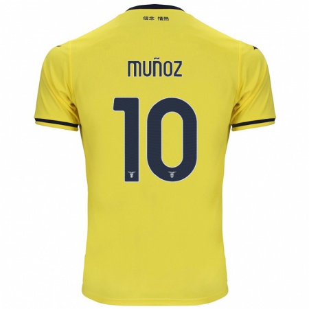 Kandiny Enfant Maillot Cristo Muñoz #10 Jaune Tenues Extérieur 2024/25 T-Shirt