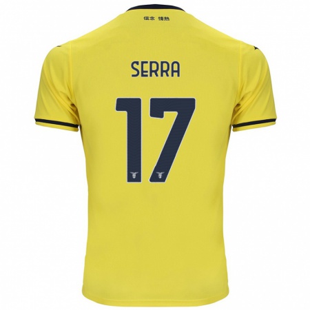 Kandiny Enfant Maillot Federico Serra #17 Jaune Tenues Extérieur 2024/25 T-Shirt