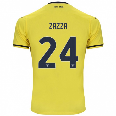 Kandiny Enfant Maillot Matteo Zazza #24 Jaune Tenues Extérieur 2024/25 T-Shirt