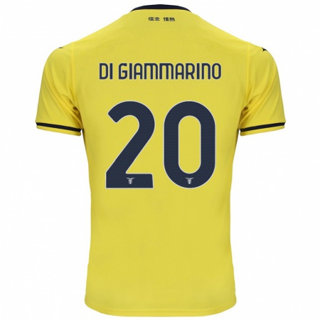 Kandiny Enfant Maillot Virginia Di Giammarino #20 Jaune Tenues Extérieur 2024/25 T-Shirt