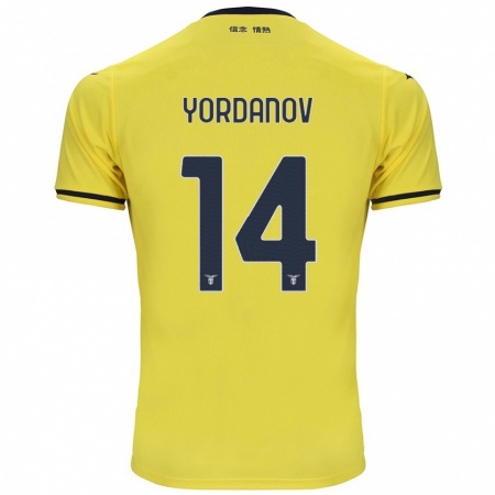 Kandiny Enfant Maillot Damyan Yordanov #14 Jaune Tenues Extérieur 2024/25 T-Shirt