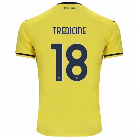 Kandiny Enfant Maillot Manuel Tredicine #18 Jaune Tenues Extérieur 2024/25 T-Shirt