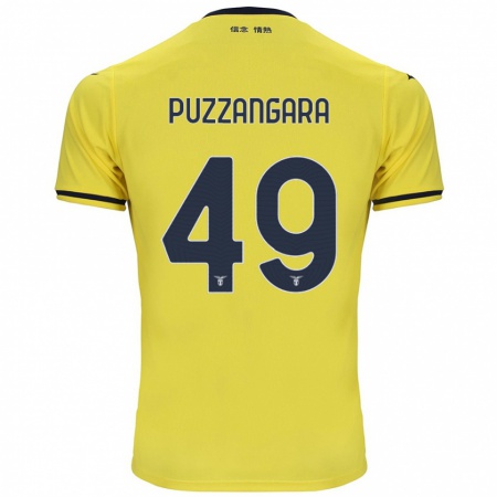 Kandiny Enfant Maillot Angelo Antonio Puzzangara #49 Jaune Tenues Extérieur 2024/25 T-Shirt