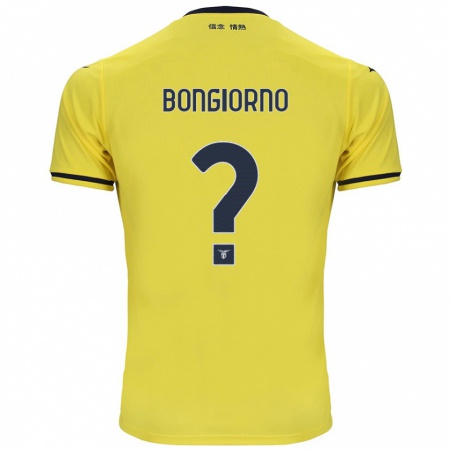 Kandiny Enfant Maillot Dario Bongiorno #0 Jaune Tenues Extérieur 2024/25 T-Shirt