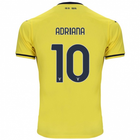 Kandiny Enfant Maillot Adriana Martín Santamaría #10 Jaune Tenues Extérieur 2024/25 T-Shirt