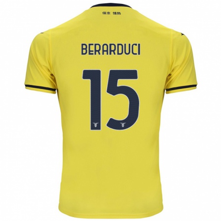 Kandiny Enfant Maillot Martina Berarduci #15 Jaune Tenues Extérieur 2024/25 T-Shirt