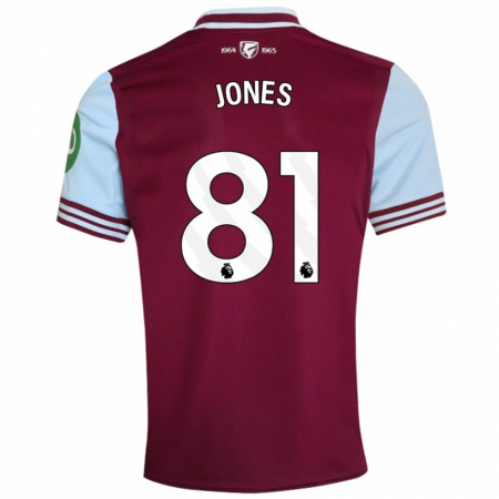 Kandiny Homme Maillot Liam Jones #81 Rouge Foncé Tenues Domicile 2024/25 T-Shirt