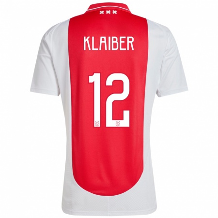 Kandiny Homme Maillot Sean Klaiber #12 Rouge Blanc Tenues Domicile 2024/25 T-Shirt