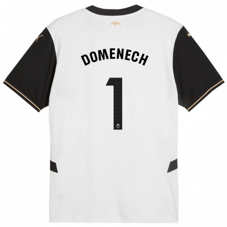 Kandiny Homme Maillot Jaume Doménech #1 Blanc Noir Tenues Domicile 2024/25 T-Shirt