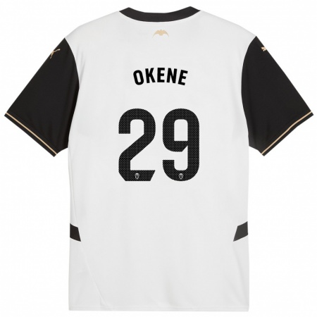 Kandiny Homme Maillot Andrea Okene #29 Blanc Noir Tenues Domicile 2024/25 T-Shirt