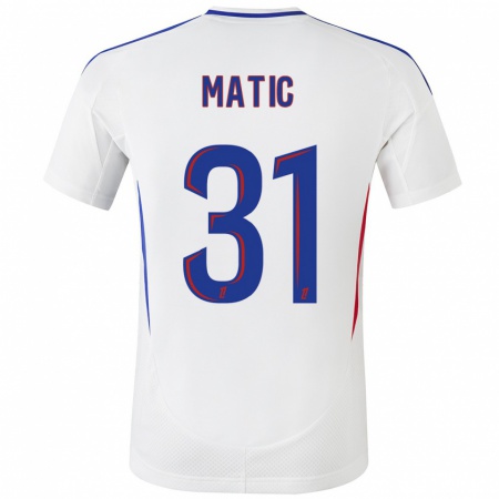 Kandiny Homme Maillot Nemanja Matic #31 Blanc Bleu Tenues Domicile 2024/25 T-Shirt