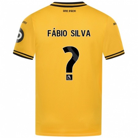 Kandiny Homme Maillot Fábio Silva #0 Jaune Tenues Domicile 2024/25 T-Shirt