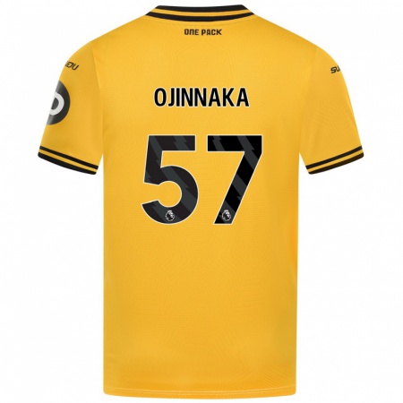 Kandiny Homme Maillot Temple Ojinnaka #57 Jaune Tenues Domicile 2024/25 T-Shirt