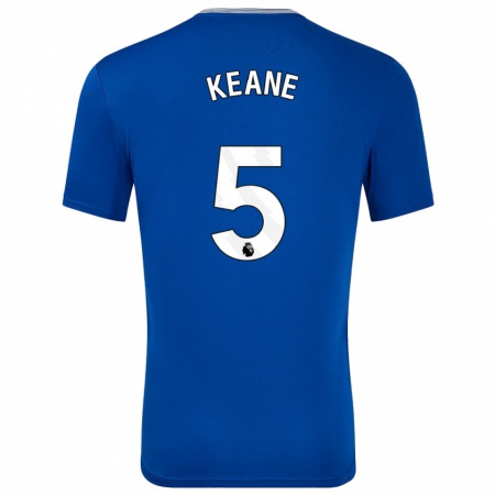 Kandiny Homme Maillot Michael Keane #5 Bleu Avec Tenues Domicile 2024/25 T-Shirt