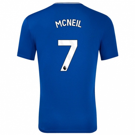 Kandiny Homme Maillot Dwight Mcneil #7 Bleu Avec Tenues Domicile 2024/25 T-Shirt