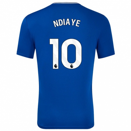 Kandiny Homme Maillot Iliman Ndiaye #10 Bleu Avec Tenues Domicile 2024/25 T-Shirt